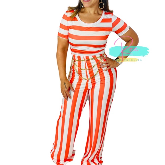 “Light Pressure" Long Romper Small-2X (Coral) - Picture 3 of 3